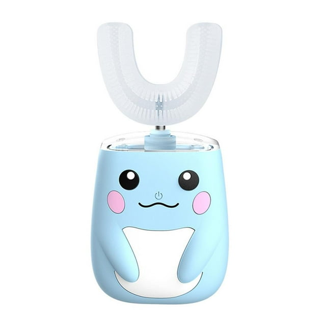 ziyahi Kids Toothbrush Electric U Shaped Toothbrush with Cartoon Modeling Design for Kids Xmas Birthday Gift