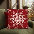 thumbnail image 6 of Dongrere Linen Christmas Pillow Covers 18x18 Inch Red Pillowcase for Christmas Decorations Indoor Decorative Pillow Case for Indoor & Outdoor Use, 6 of 6