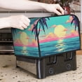 thumbnail image 7 of Uemuo Retro Palm Beach Sunset Print Toaster Cover 4 Slice, Small Kitchen Appliance Covers, Toaster Oven Cover with Loop, Bread Machine Cover Dust Cover Protection, 7 of 7