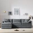 thumbnail image 3 of Noble House Chenille Modular Sectional Sofa with Deep and Wide Seat, 3 of 9