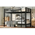 thumbnail image 5 of Bed Frames Metal Twin over Twin Bunk Bed for Teens and Adults,Space-Saving/Noise Reduced/No Box Spring Needed, Black,Storage Beds Frames, 5 of 9