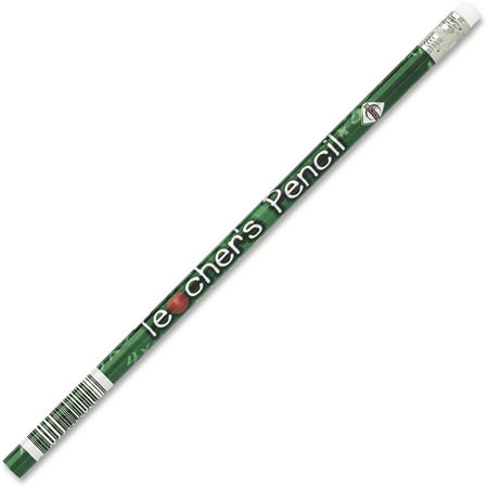 Moon Products Decorated Wood Pencil Teacher's Pencil HB #2 Black Brl Dozen 2122B