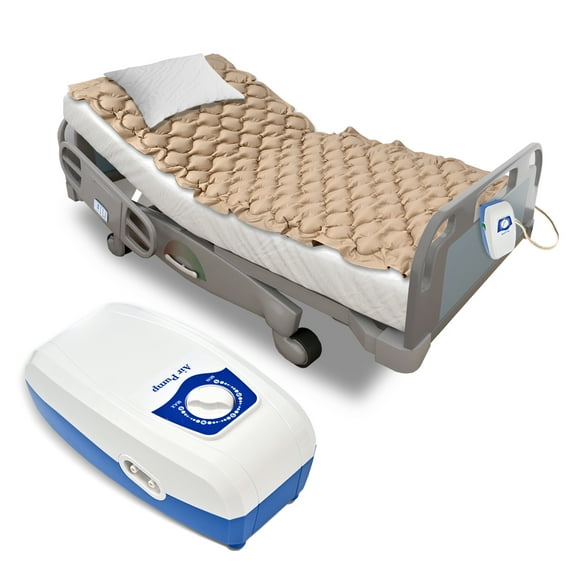 JZSDB Medical Alternating Pressure Bed Pad - Prevents Bed Sores with Quiet Electric Pump System, Size 36" x 78" x 3", Beige
