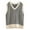 Khaki, variant on Women's Aesthetic Clothes Casual V-Neck Pullover Shirt Collision Color Sleeveless Sweater Vest TBKOMH