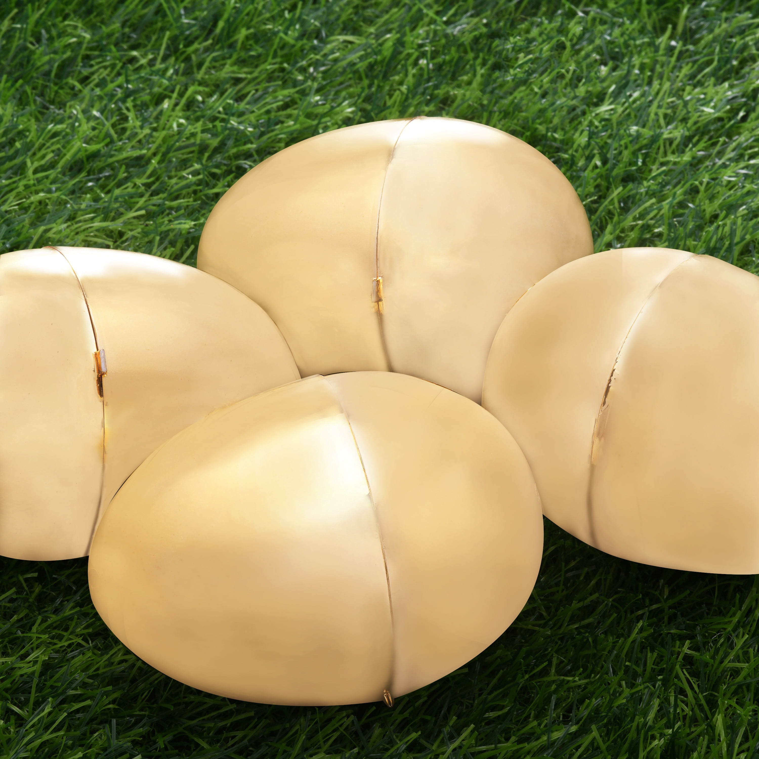Way To Celebrate Fillable Easter Eggs, Metallic Gold, 4 in, 4 Count