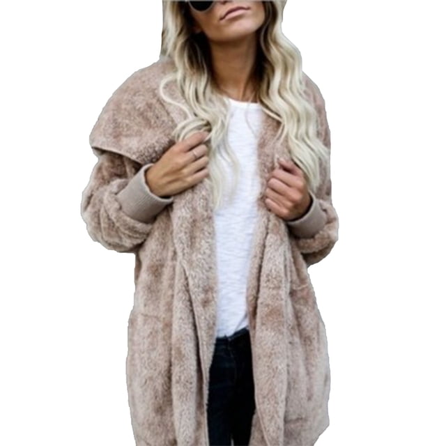 Innerwin Manteau à Capuche pour Femmes, Veste d'Hiver Chaude à Manches Longues, Douce, Khaki P