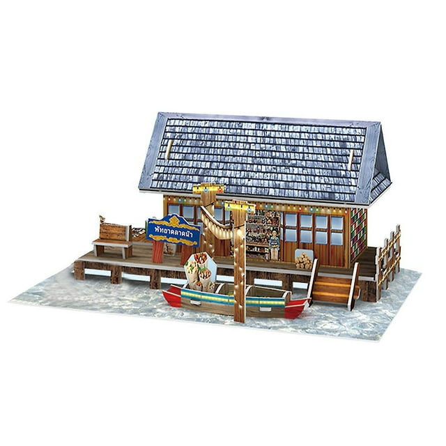 Puzle de juguete 3D DIY House Villa, rompecabezas educativo de papel