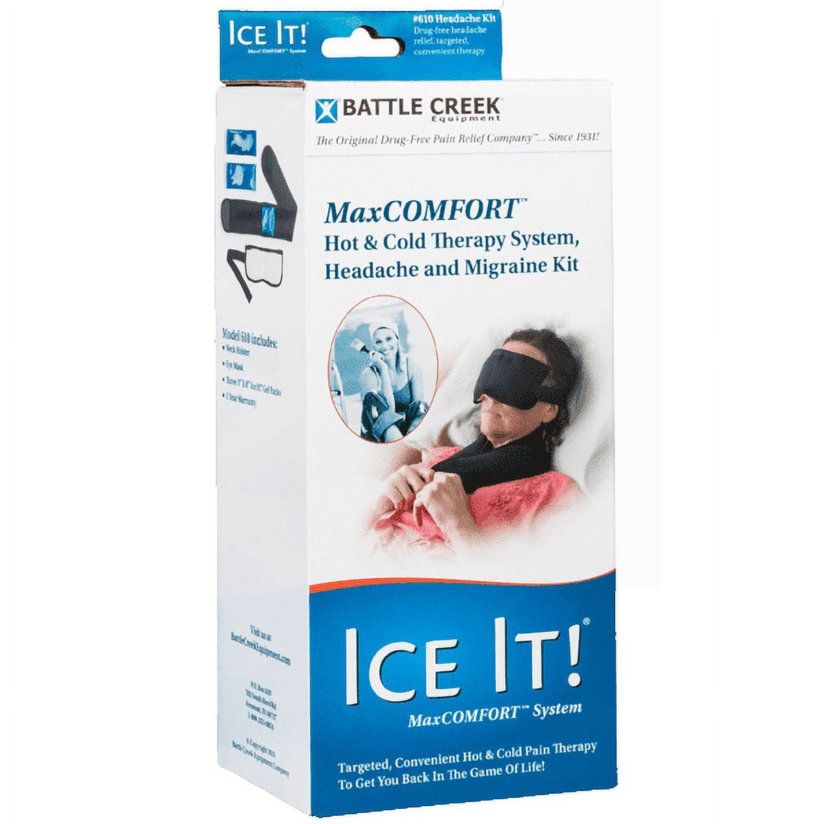 Thermophore Headache & Migraine Kit - Hot and Cold Therapy System (Model 610)