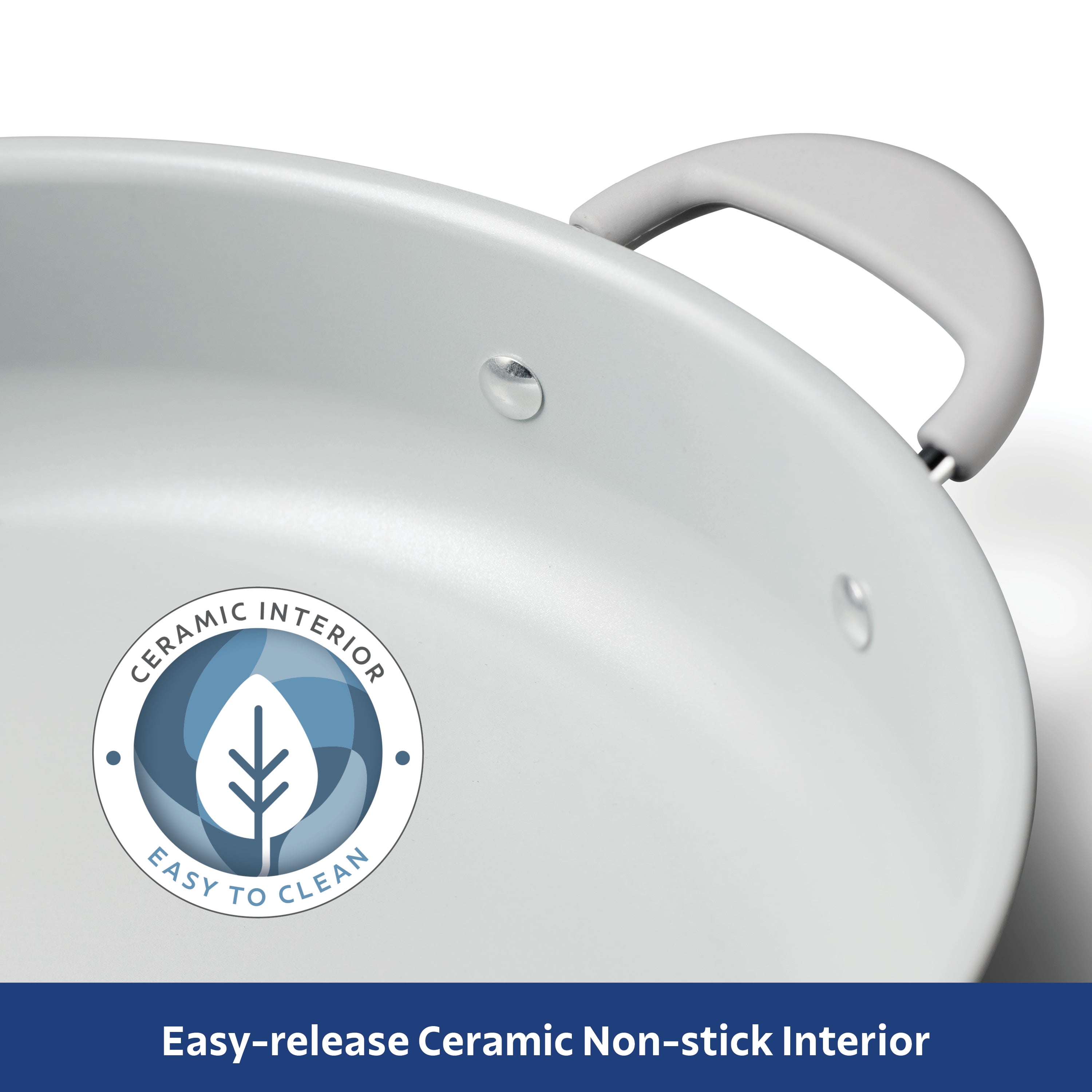 5 QT EveryDay Ceramic Blue Bering Sea Covered Jumbo Cooker