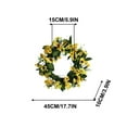 thumbnail image 2 of YOHAVEN Rose Flower Wreath 15.7", Artificial Floral Door Wreath Hanging Decorations for Wedding Party Holiday Christmas Farmhouse Wall Front Door Decor, 2 of 7