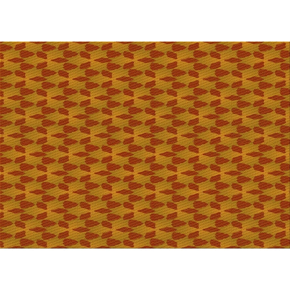 Ahgly Company Indoor Rectangle Patterned Neon Orange Area Rugs, 2' x 3'