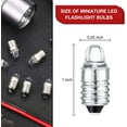 thumbnail image 2 of 10 Pieces E10 LED Bulbs 3 Volt Miniature Flashlight E10 Replacement Bulbs Mini Lamps Cool White, 2 of 6