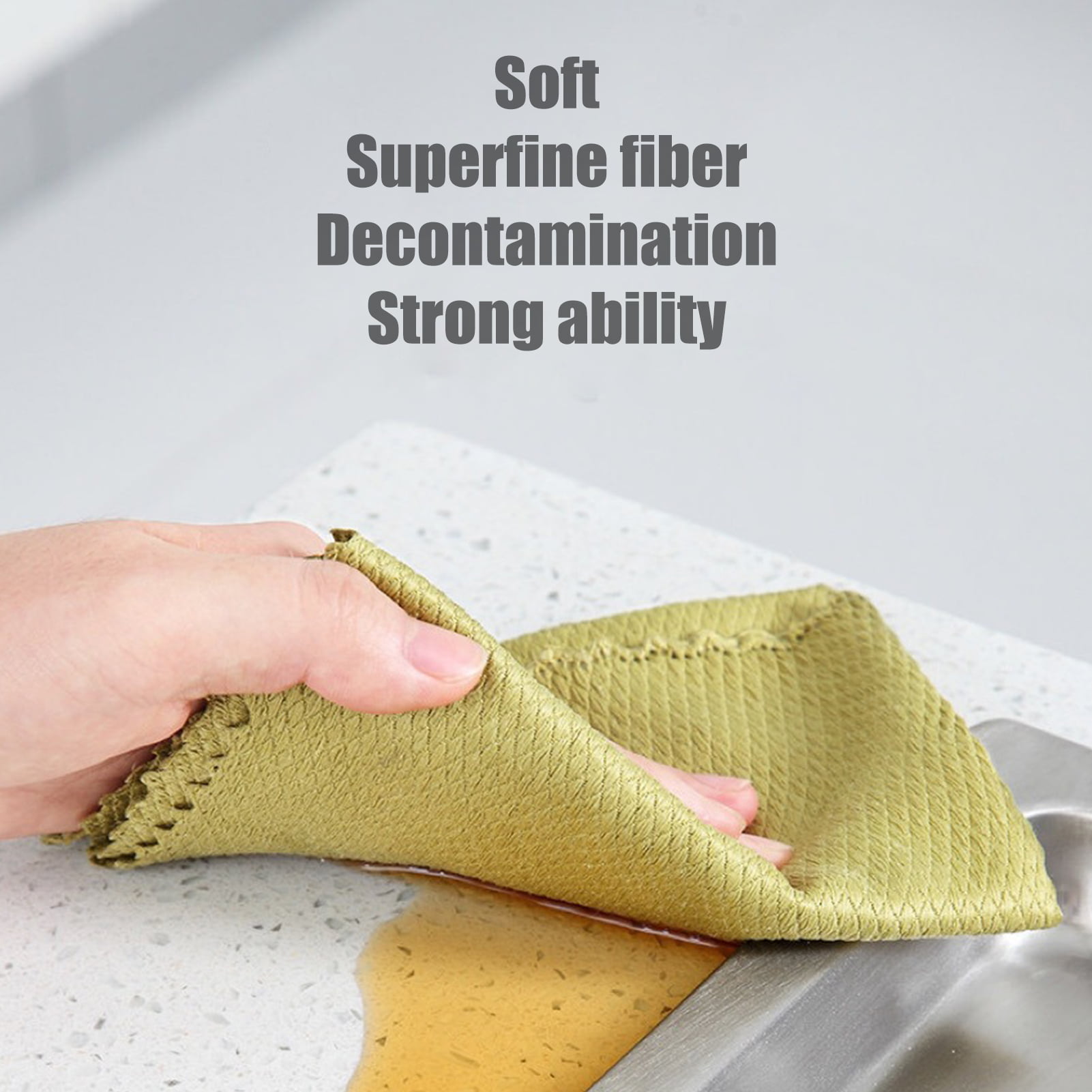 Acheter 10Pcs Wiping Rags Strong Absorption Durable Polyester
