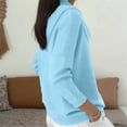 thumbnail image 5 of Women's Soft Cowl Neck Solid Color Sweater Top, Cozy Knitted Casual Clothes Pullover Sky Blue 2XL, 5 of 6