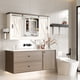 thumbnail image 1 of Farmhouse Rustic Medicine Cabinet with Sliding Barn Doors 3-Color Dimmable Anti-Fog Bathroom LED Mirror Medicine Cabinet Over The Vanity Storage Cabinet for Bathroom Kitchen Laundry Room, 1 of 11