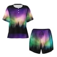 thumbnail image 4 of Lsque Northern Lights Women's Short-Sleeved Pajama Set - 2 Piece Soft and Lightweight Sleepwear Set-3X-Large, 4 of 9