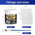 thumbnail image 2 of Silicone Paste, 100% Dielectric Grease with Brush and Towel, Universal Excellent Lubricant Silicone Grease for Marine, Auto, O Rings, Electrical Connectors (4 oz), 2 of 9