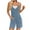 Blue, variant on BLVB Rompers for Women Summer Casual Sleeveless Spaghetti Strap Jumpsuit Ribbed Shorts Overalls Beach Vacation Clothes with Pockets