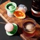 thumbnail image 2 of Set of 4 ice ball molds, 6.5 cm large round ice cube molds (orange gray), 2 of 5