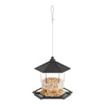 thumbnail image 2 of Tuvgenk Squirrel Proof Wild Bird Feeders Outdoor Hanging Platform Bird Feeder Black Hopper Decorative Plastic Garden 9x9x8 inch, 2 of 6