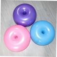 thumbnail image 4 of 1 piece yoga helper ball burst fitness ball donut shape air pump for stretching and effective training at home pink, 4 of 5