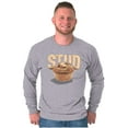 thumbnail image 5 of Funny Joke Stud Muffin Food Pun Men's Long Sleeve Tee T Shirt Brisco Brands S, 5 of 6