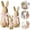A, variant on QuanTara Rattan Effect Resin Easter Bunny Figurines Set of 3, 9.8/5.9/3.9in Wicker Look Bunny Statues with Bows for Garden, Patio, Table Centerpiece Indoor Outdoor Decor