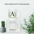 thumbnail image 4 of Koyal Wholesale Ceramic Coffee Mug, Garden Green Monogram Initial Letter A, 4 of 5