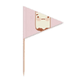thumbnail image 1 of Expression Faciale Cure-Dents en Chocolat Triangle Toppers de Cupcake Drapeau, 1 of 3
