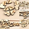 thumbnail image 4 of Yesbay Rustic Wooden 100pcs Wood Love Heart Stars Wedding Table Scatter Decoration Crafts,Wooden Pieces, 4 of 7