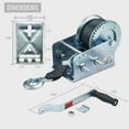 thumbnail image 6 of OPENROAD Boat Winch 2500lbs Hand Winch, with 32ft Black Strap and 2 Speed switchable, for Boat Trailer Towing Winch, 6 of 7