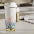 thumbnail image 7 of 17 oz Coffee Mug to Go, Floral Oil Painting Vacuum Insulated Mug,Thermal Mug, Ceramic Liner Stainless Steel Travel Mug, Double-Walled Insulated Drinking Cup, 7 of 7