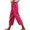 Hot Pink, variant on Beach Pants Women Capris Pants for Women Summer Wide Leg Loose Elastic Waist Cropped Trouser Vacation Clothes with Pockets,XL,Blue