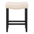 thumbnail image 2 of 24" Upholstered Saddle Seat Counter Stool in Beige, 2 of 7