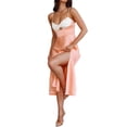thumbnail image 3 of Coduop Women Spaghetti Strap Cami Dress Side Split Bodycon Long Dress Slit Cocktail Party Dresses, 3 of 6