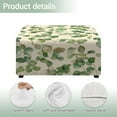 thumbnail image 4 of Xoenoiee Green Eucalyptus Leaves Print Ottoman Covers Slipcover Square 1 Piece Form Fit Stretch Folding Storage Covers Ottoman Slipcovers Removable Footrest Covers Elastic Bottom Washable, S, 4 of 7