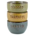 thumbnail image 2 of Hallmark Gratefu,l Thankful, Blessed Glazed Ceramic Bowls, Set of 3, 2 of 2