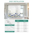 thumbnail image 6 of Botanical Flowers Tie Up Curtains for Windows 45 Inch Length Balloon Curtains Kitchen Adjustable Balloon Window Shade Watercolor Country Blue White Floral Tie Up Bathroom Curtain Window 52"x45", 6 of 6