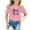 1-Pink731, variant on Byoo Cute Cat Print Tee for Big Girl Classic Short Sleeve Pullover T Shirt for Kids Summer Active Shirt, Sizes8-9Y