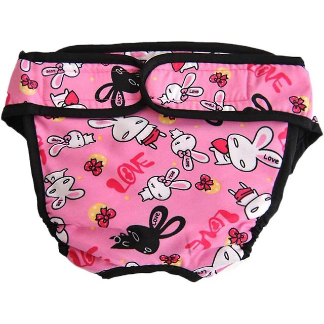 Braguitas higiénicas lavables para perros hembras, pañales para perros medianos y grandes, braguitas fisiológicas para mascotas, color rosa