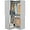 Grey, variant on Armocity Corner Closet System, 32 Inches Wide Wood Unit with 2 Hanging Rods and All Hardware Kits, 3-Tier 80'' Height Wood Closet Tower, White
