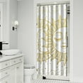 thumbnail image 2 of Gothic Star Print Shower Curtain - Mystical Celestial Sun Moon Astrology Design Waterproof Fade-Resistant Bath Curtain with Hooks, 2 of 5