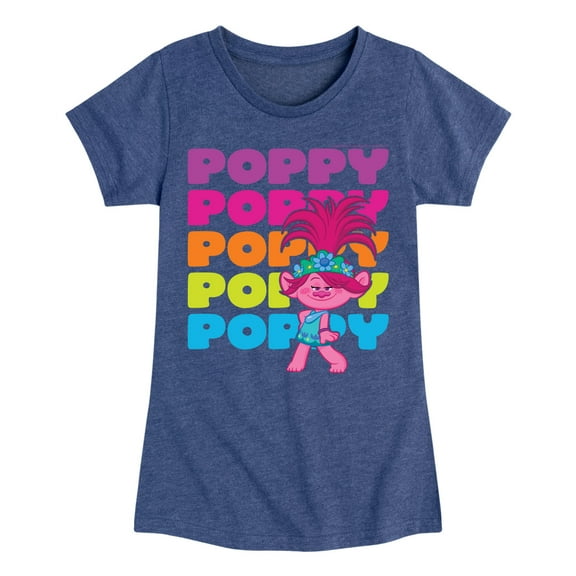 Trolls - Poppy Stacked Name - Toddler & Youth Girls Short Sleeve Graphic T-Shirt