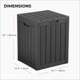 thumbnail image 4 of 28 Gallon Heavy-Duty Resin Storage Box | Lockable Waterproof Deck Chest for Home, Garden & Outdoor Furniture Protection - Black, 4 of 8