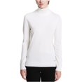 thumbnail image 2 of Suéter de cuello alto Calvin Klein para mujer color blanco roto extragrande, 2 of 2