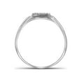 thumbnail image 2 of Diamond Princess Sterling Silver Mens Round Diamond Square Cluster Ring 1/8 Cttw, 2 of 2