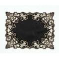 thumbnail image 6 of Placemats Set of 12 for European Dining Table, Table Placemats, Rectangular PVC Vinyl, 12x18 Inches - Black Gold, 6 of 8