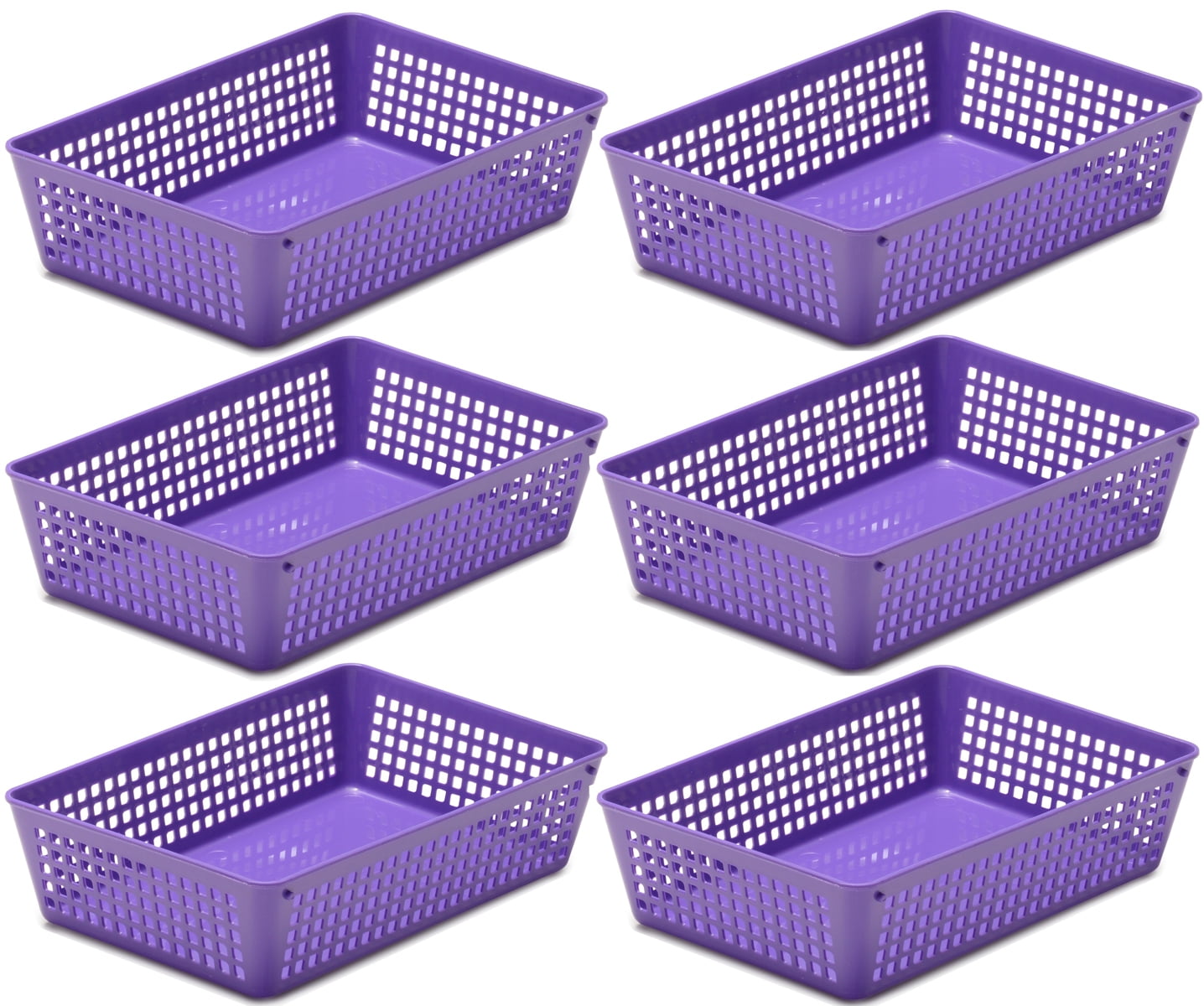 YBM Home Large Plastic Storage Basket with Handle, Blue 15 L x 10 W x 6 H, Size: 5.9x9.9x15