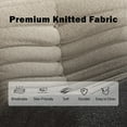 thumbnail image 2 of WHGBJA Adults Comfy and Soft Knitted Fabric Togo Sofa and Lounge Bean Bag Chair, Gradient White+Black, 2 of 8