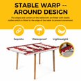 thumbnail image 4 of Valentine's Day Table Cloths for 4 Foot Rectangle Tables, Roses Love Heart Gnomes Romantic Patio Waterproof Elastic Fitted Tablecloths, Washable Rectangular Table Cover for Camping, 4 of 8